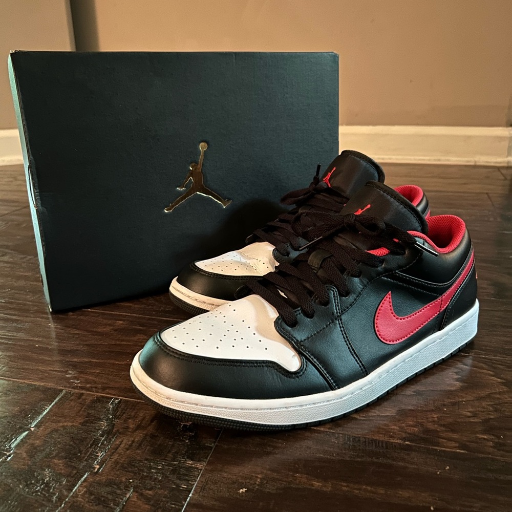 Nike Air Jordan 1 Low OG 2023 Black White Red Size 12